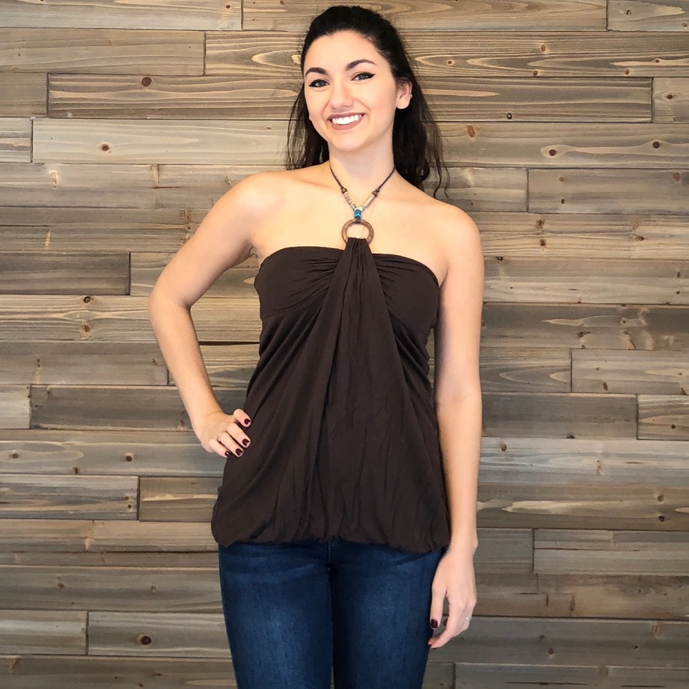 Brown Tube Top